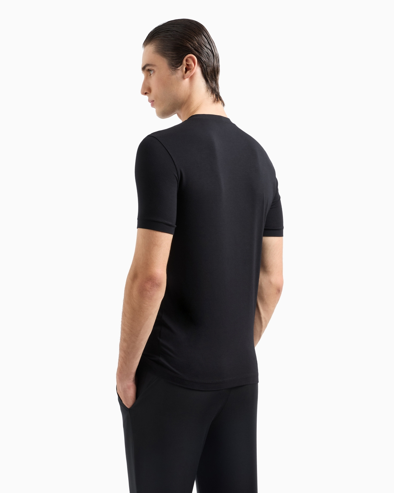 STRETCH BAMBOO-VISCOSE JERSEY T-SHIRT - 3