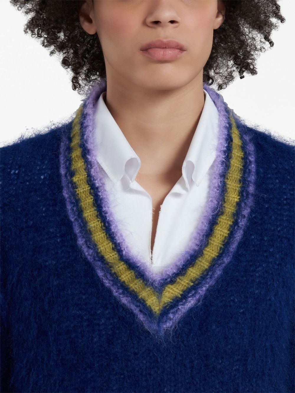 V-neck mohair-blend jumper - 5