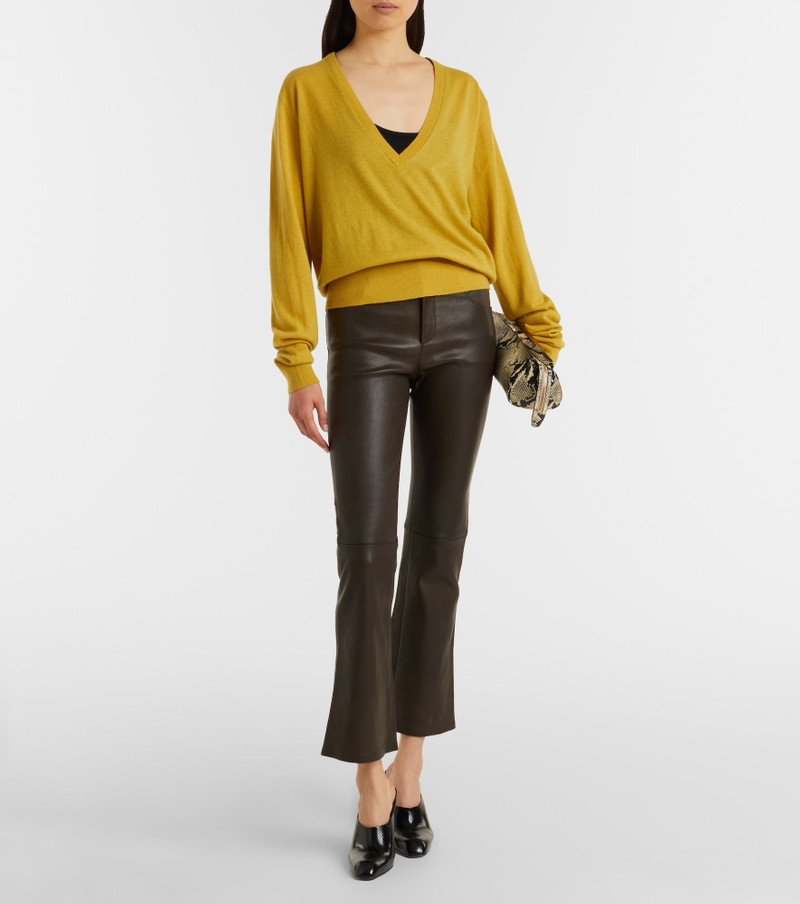 STOULS Dean 22 leather flared pants outlook