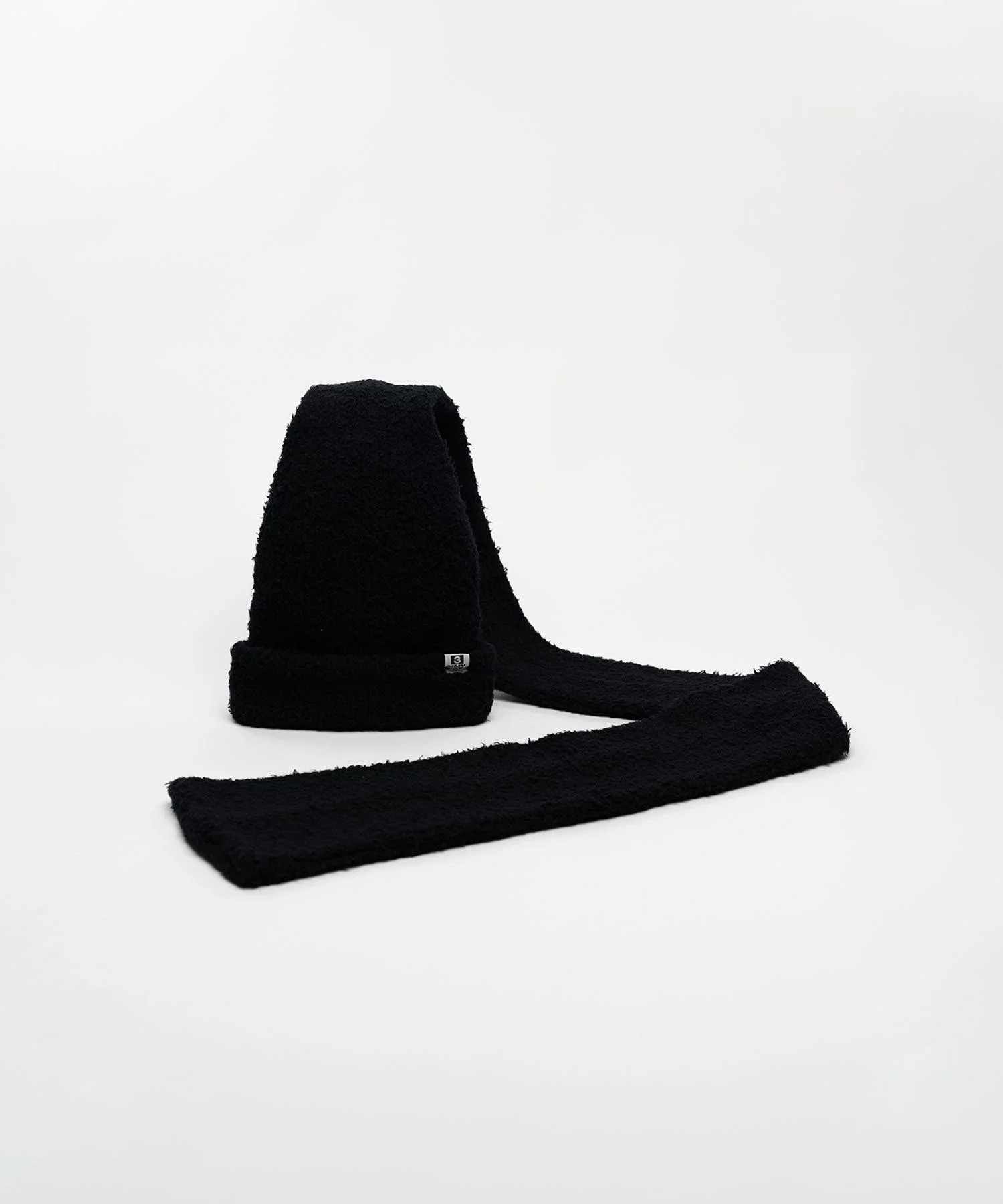 Scarf Detail Knit Cap - 1