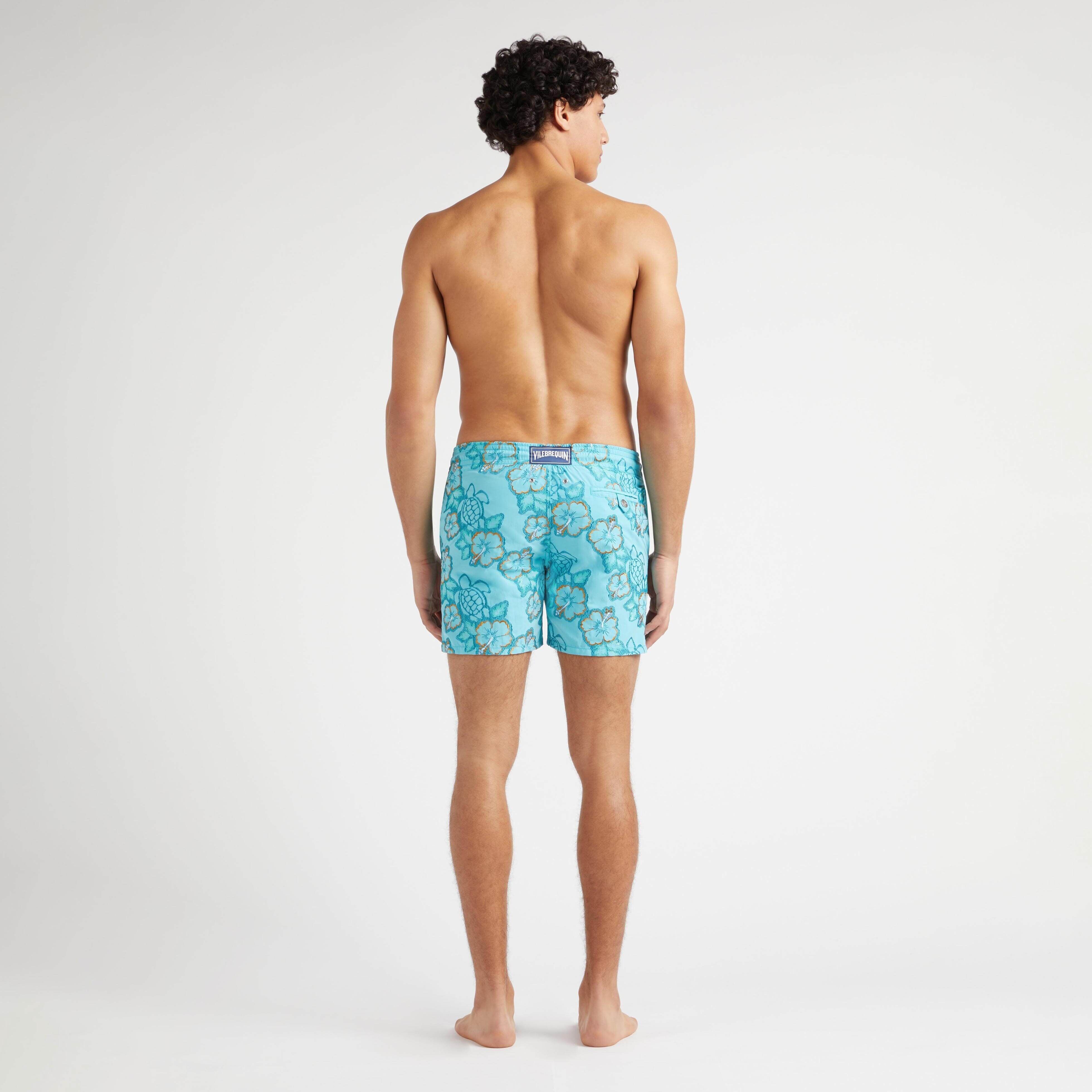 Men Swim Trunks Embroidered Hibiscus - Limited Edition - 4