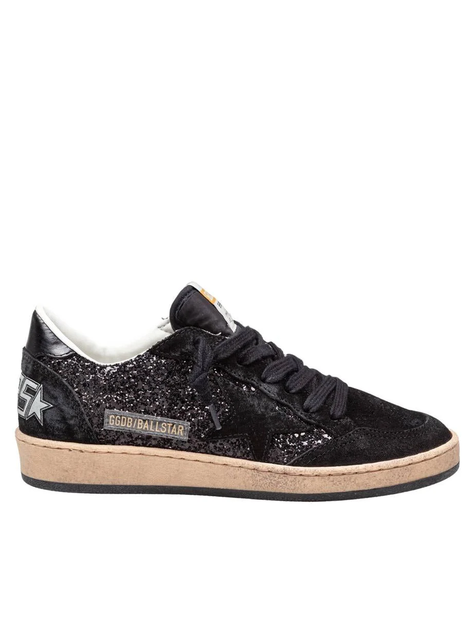 Golden Goose Suede And Glitter Sneakers - 1