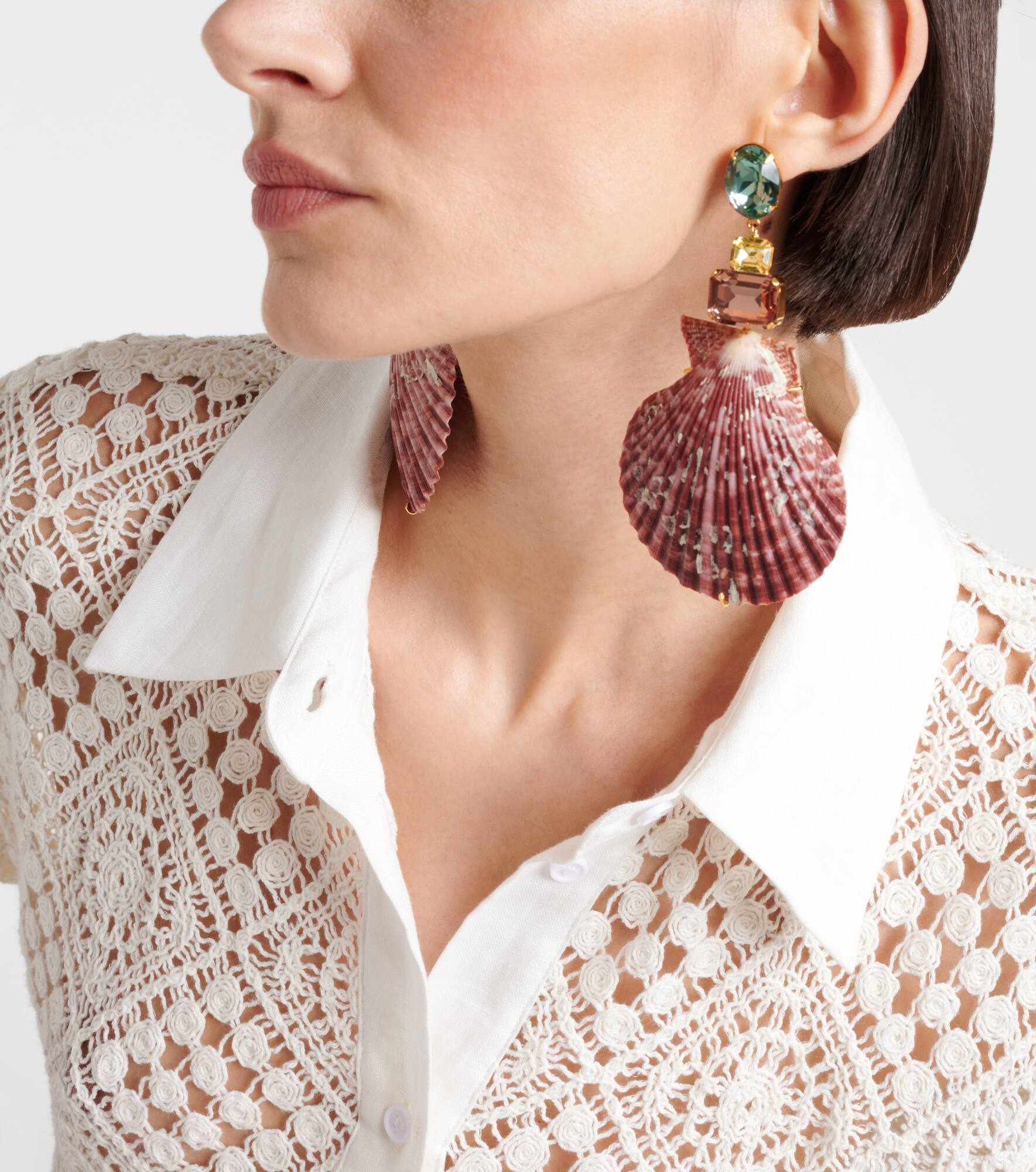Calabria embellished drop earrings - 3