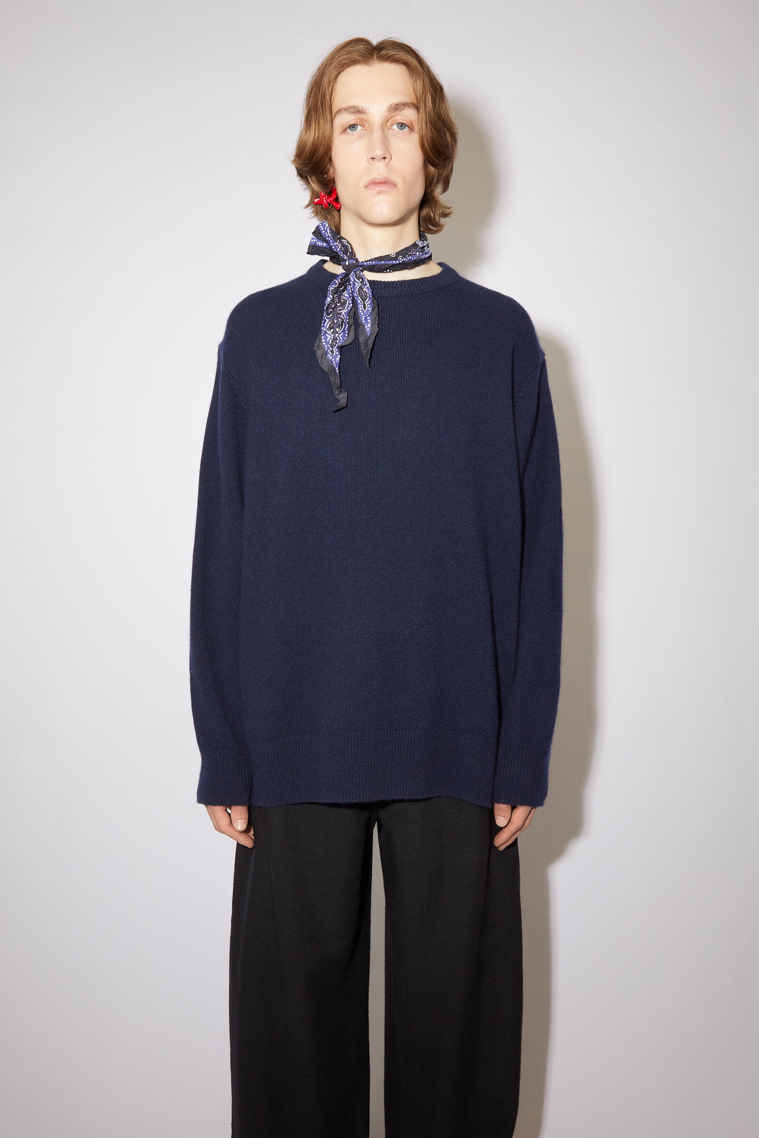 Crew neck sweater - Navy - 2