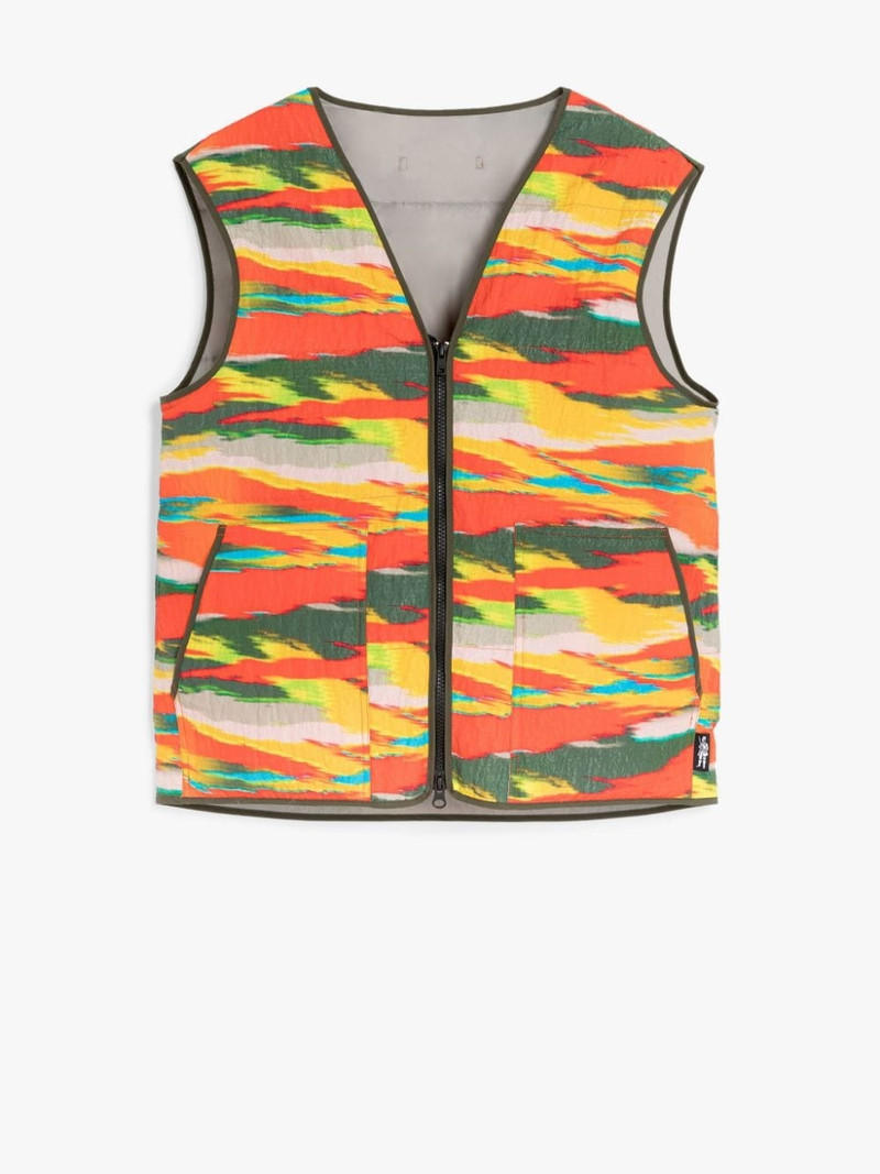 POP CAMO NYLON ZIP-UP GILET 1