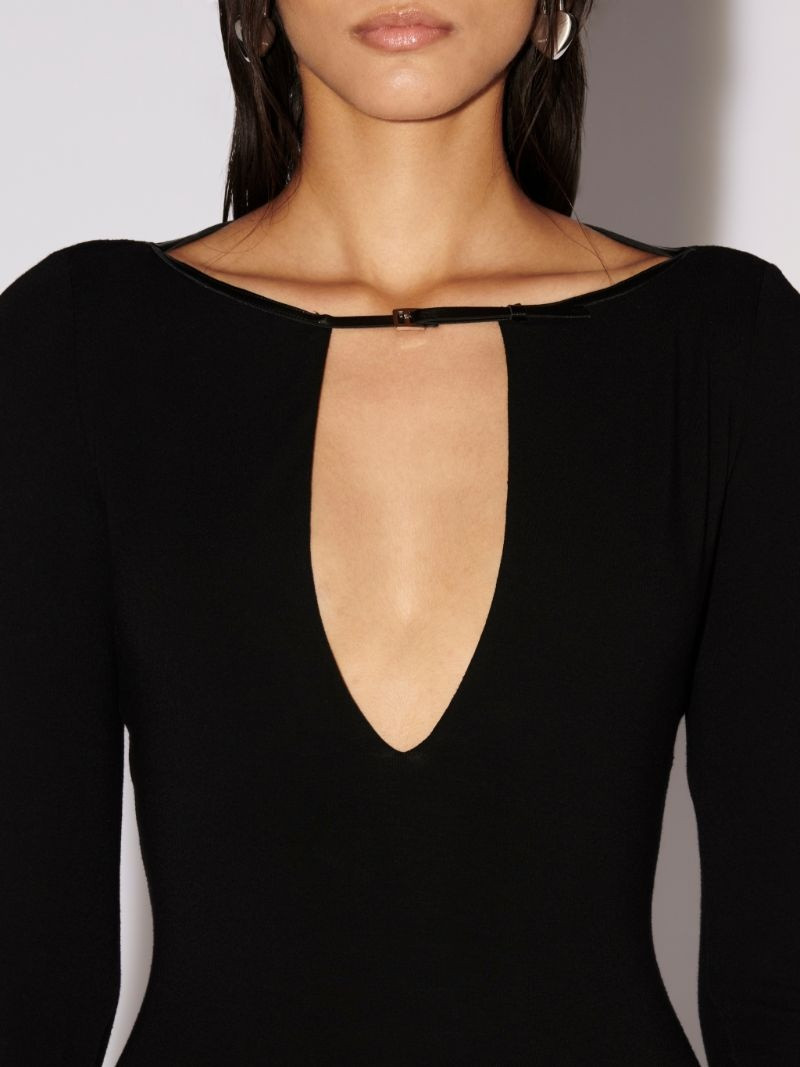 DEEP V-NECK MINI DRESS 6