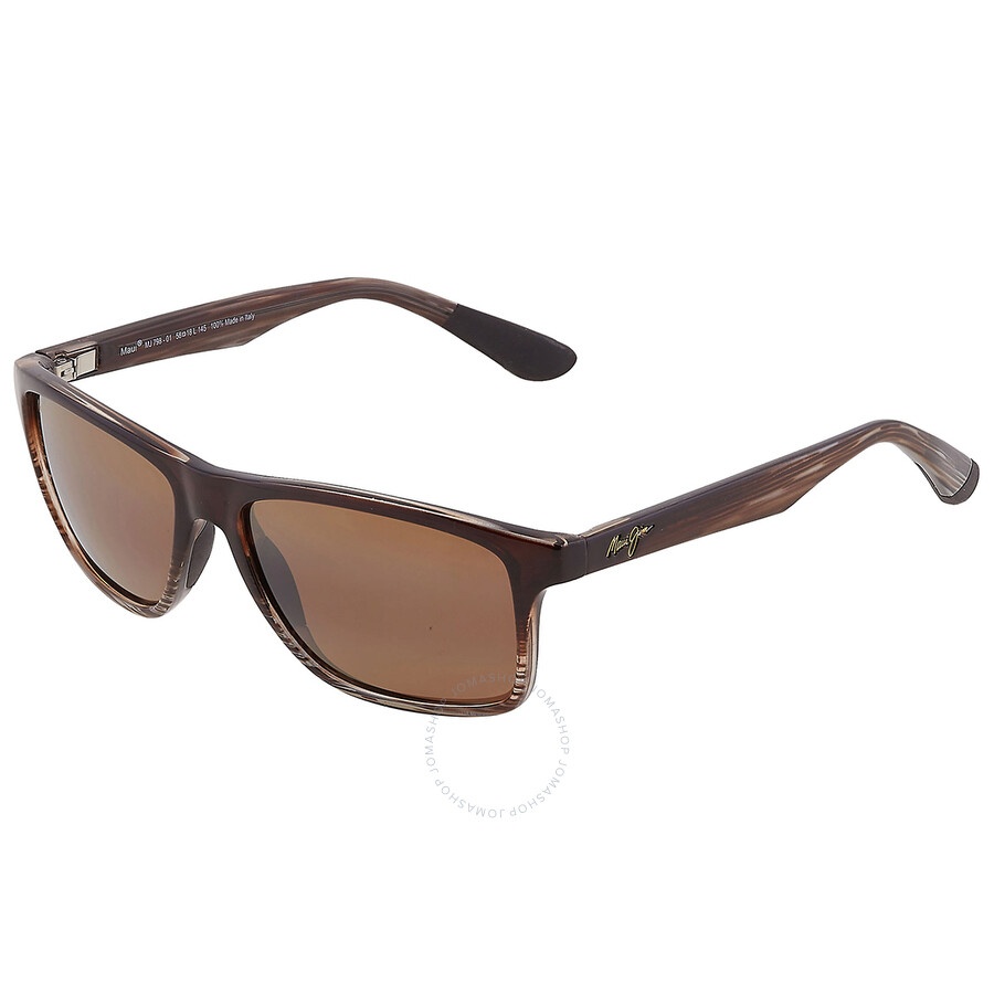 Maui Jim Onshore HCL Bronze Rectangular Men's Sunglasses H798-01 58 - 4