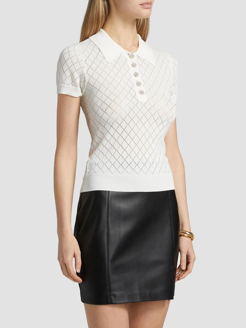 Women's Calima Pointelle-Knit Sweater - White 4
