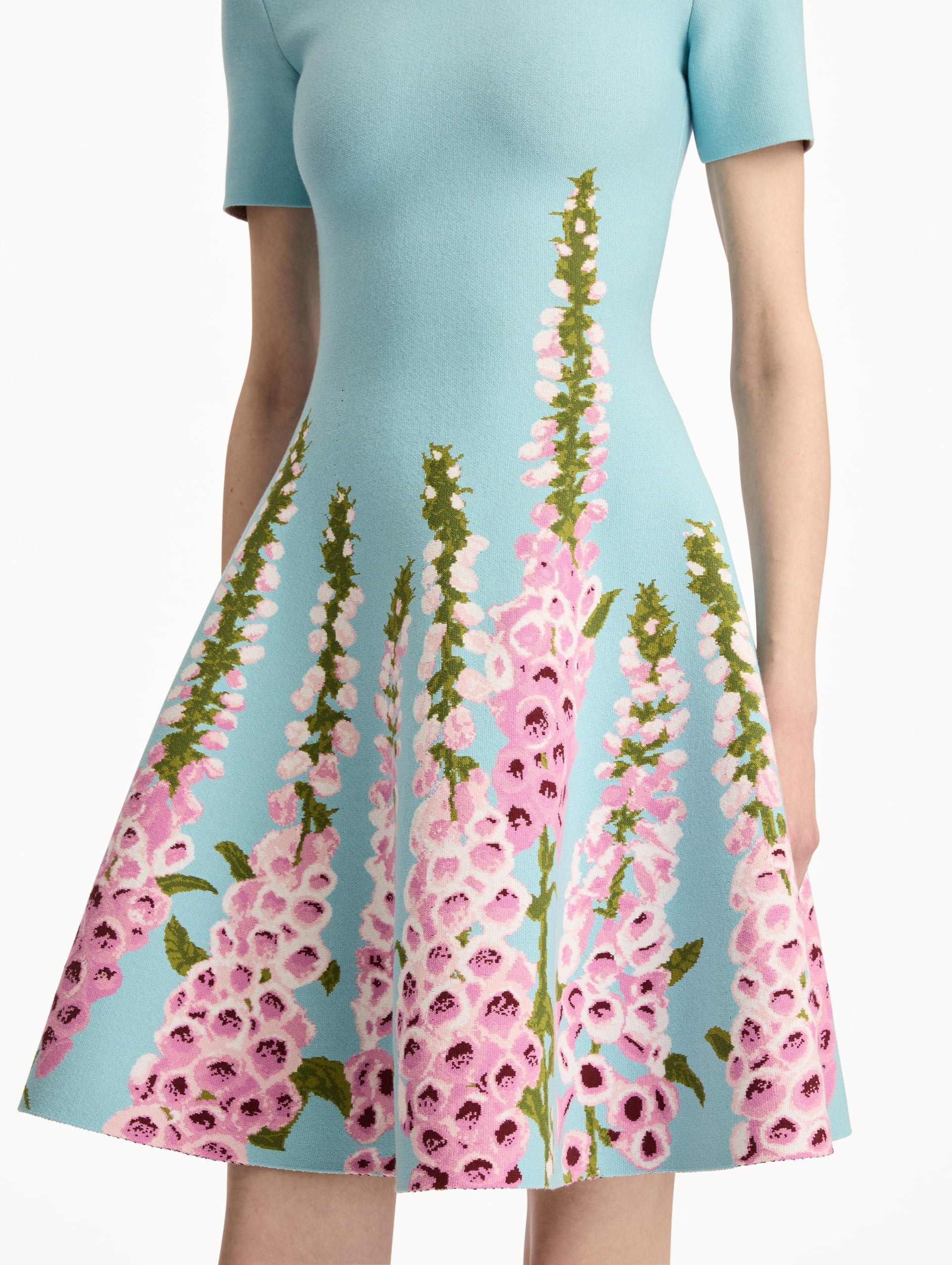 FOXGLOVE JACQUARD KNIT DRESS - 5