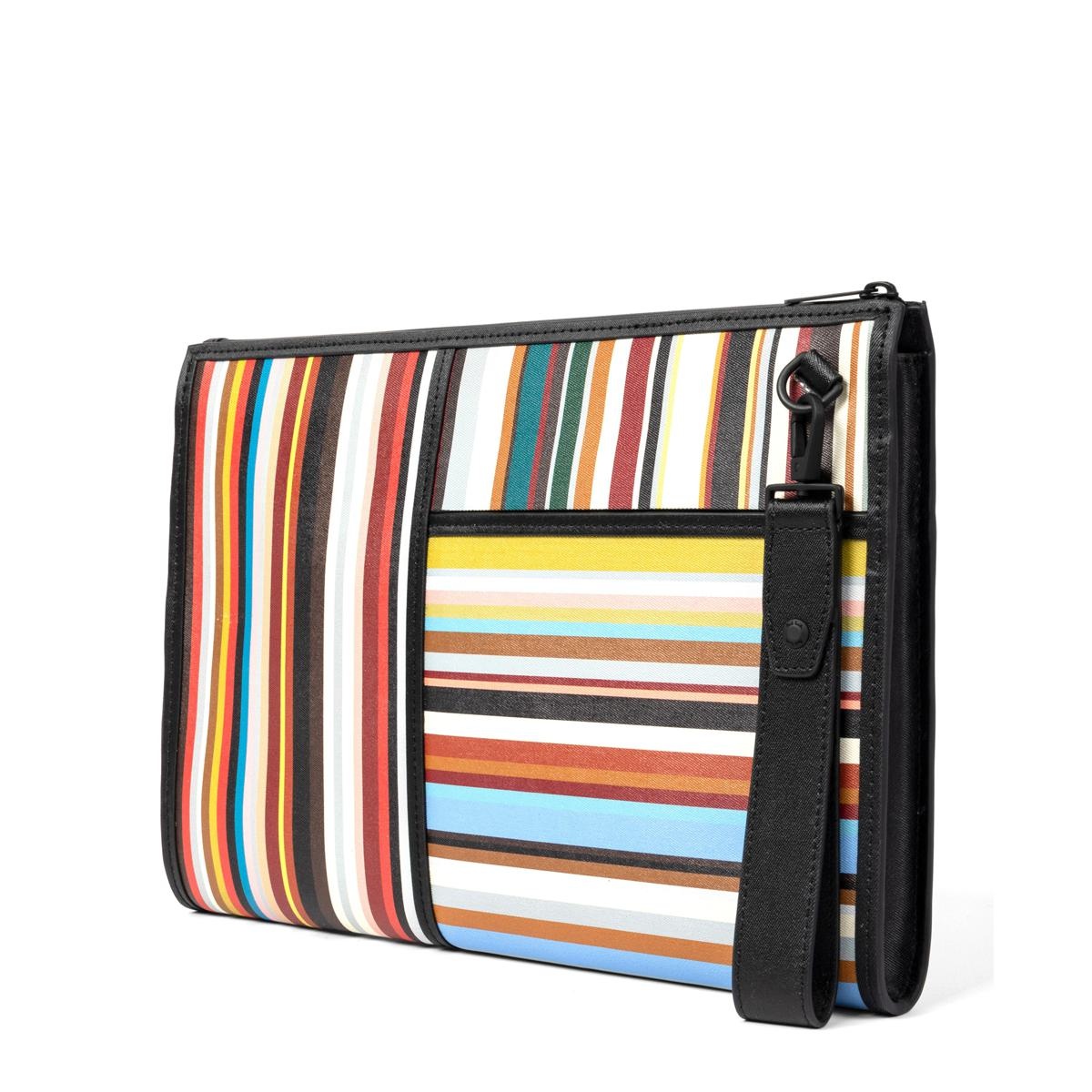 PAUL SMITH LEATHER SIGNATURE STRIPE DOCUMENT CASE - 2