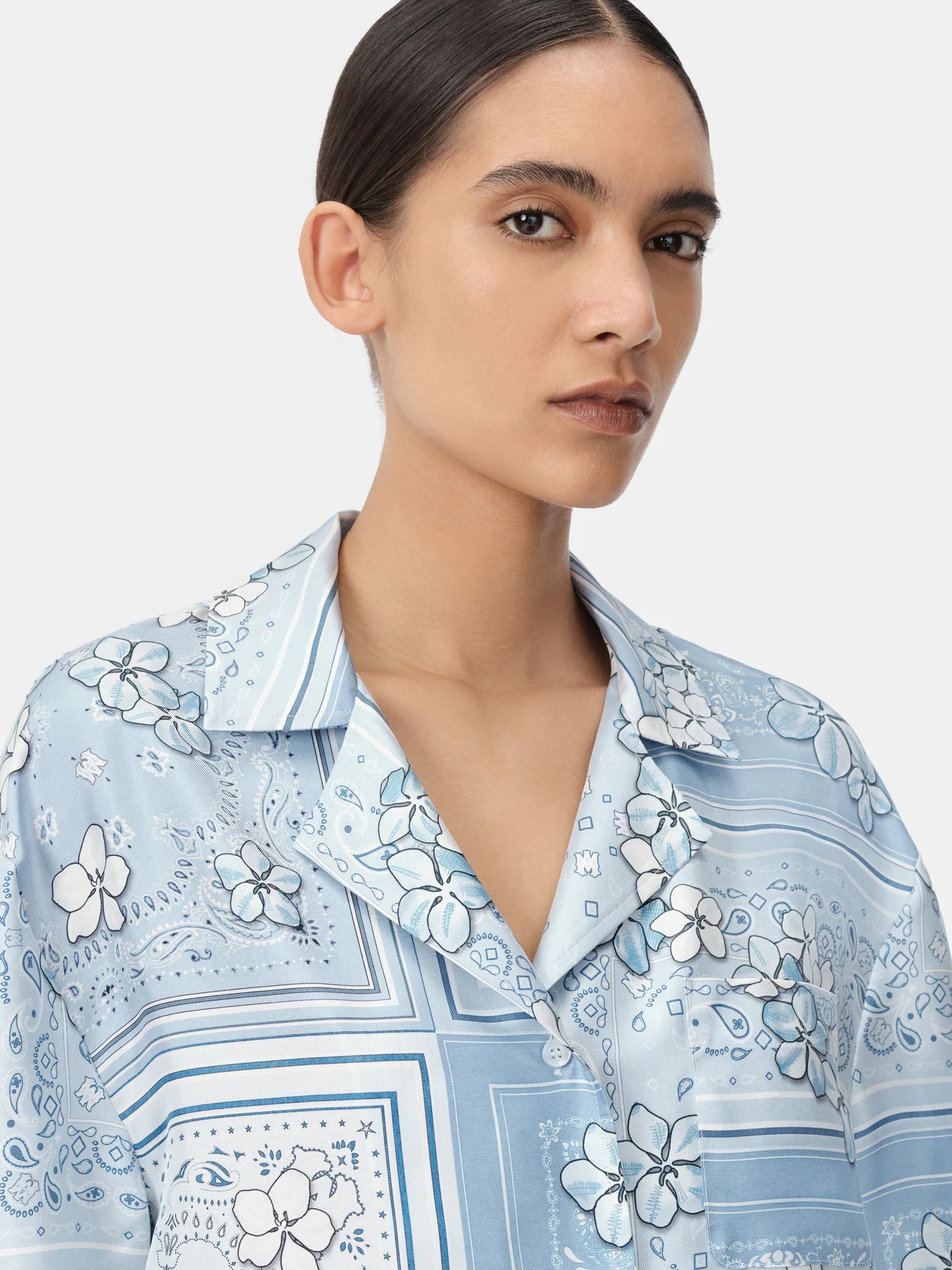 WOMEN'S BANDANA FLORAL PJ SHIRT - 5