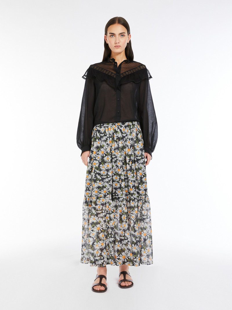 WEEKEND Max Mara ARTELLO1234 Long printed silk skirt outlook