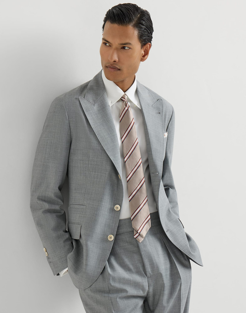 Virgin wool fresco deconstructed blazer with peak lapels 5