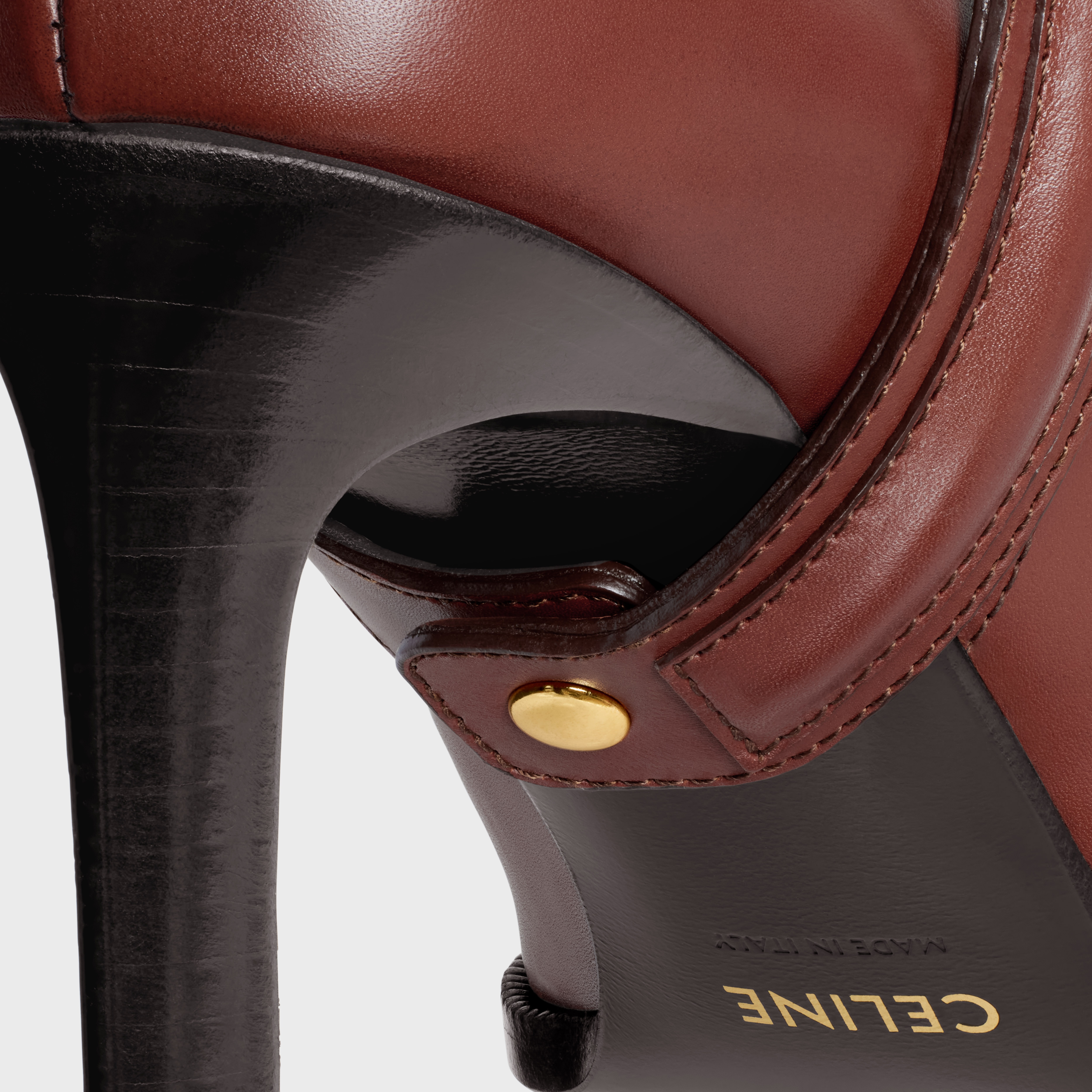 CELINE VERNEUIL TRIOMPHE HARNESS LOW BOOT in Calfskin - 6