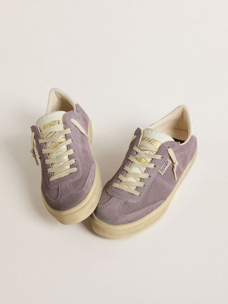 Golden Goose Women's Soul Star in lilac suede with white leather heel tab outlook