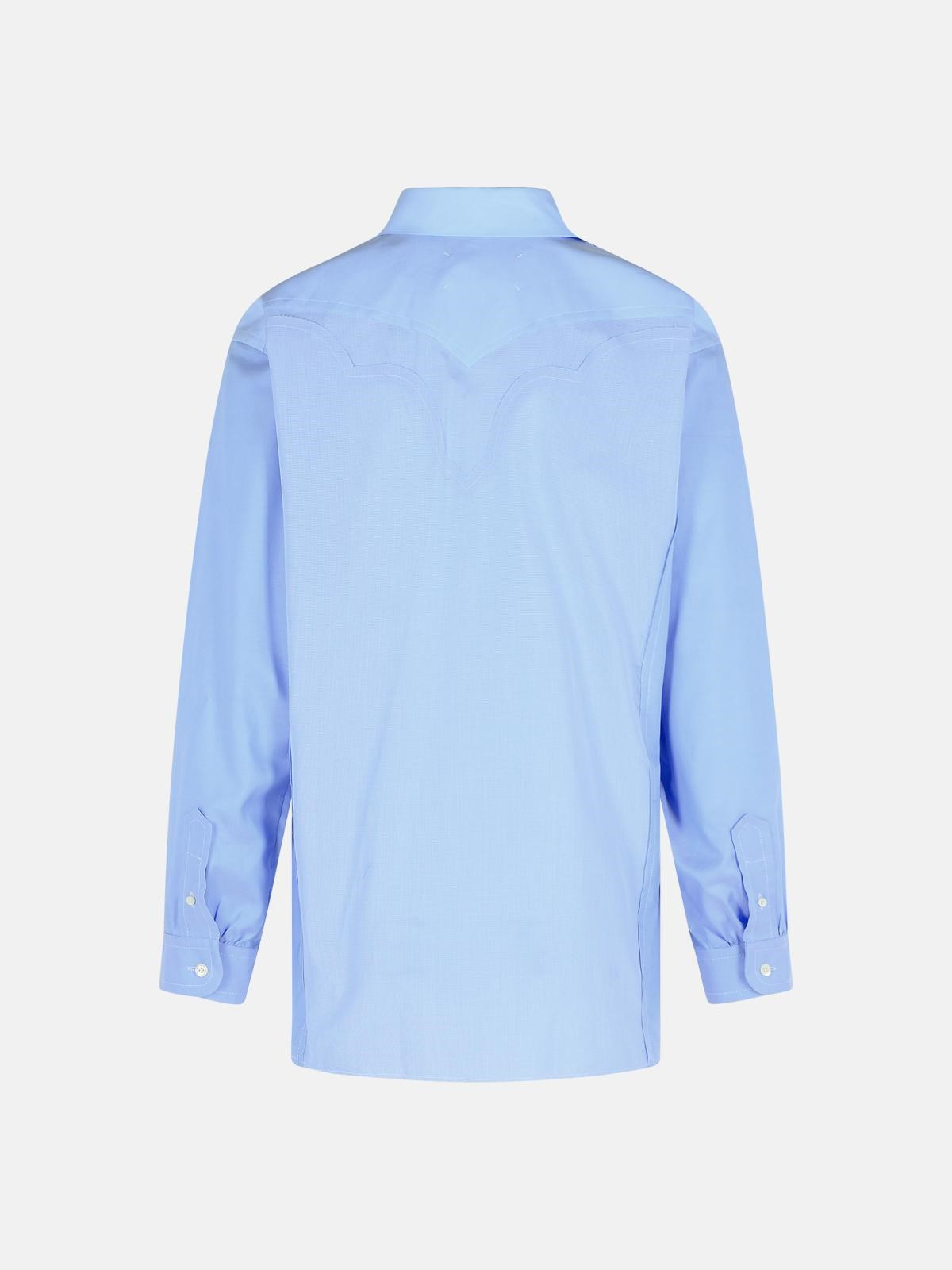 LIGHT BLUE COTTON SHIRT - 3