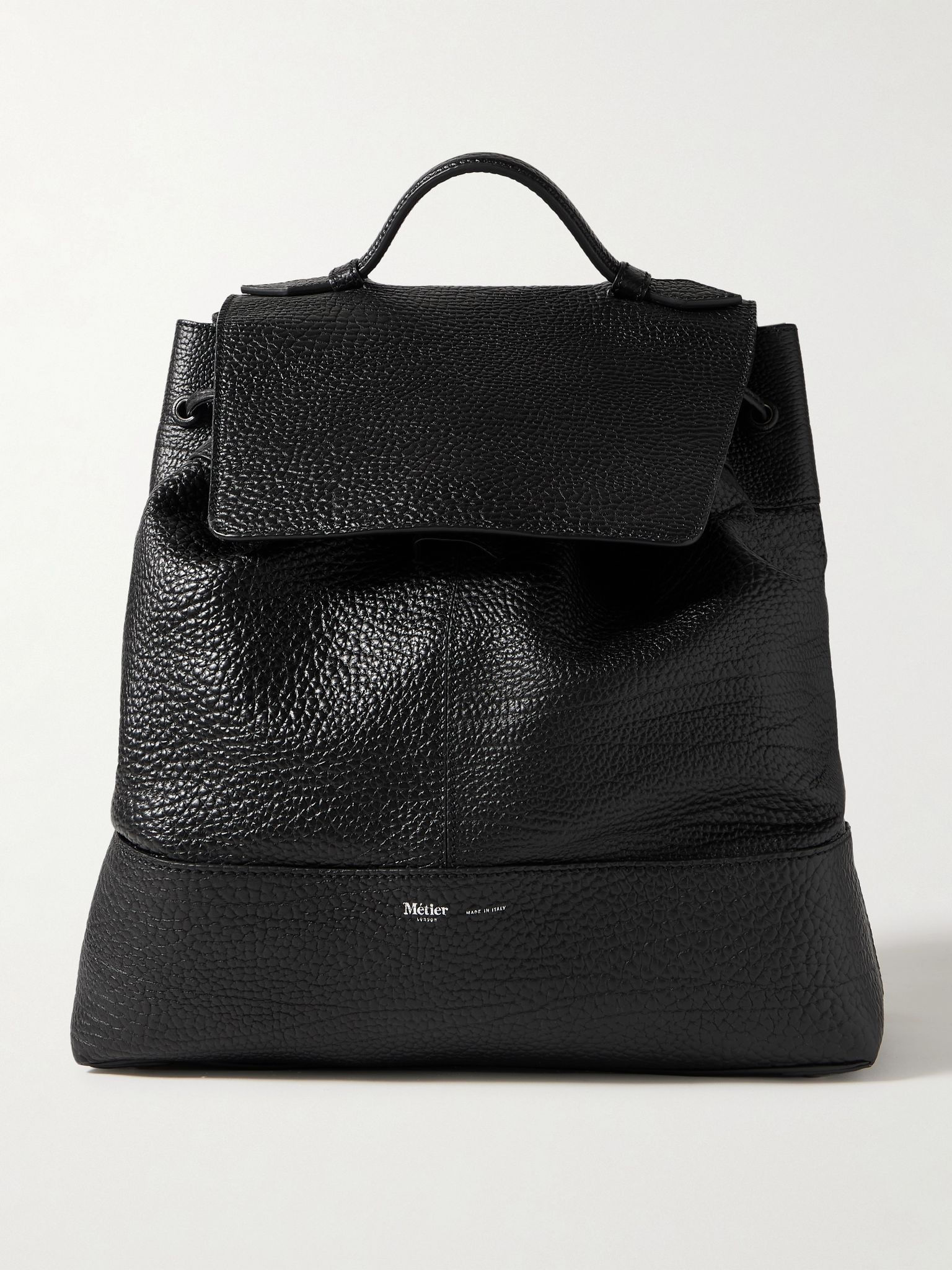 Glide Full-Grain Leather Backpack Black - 1