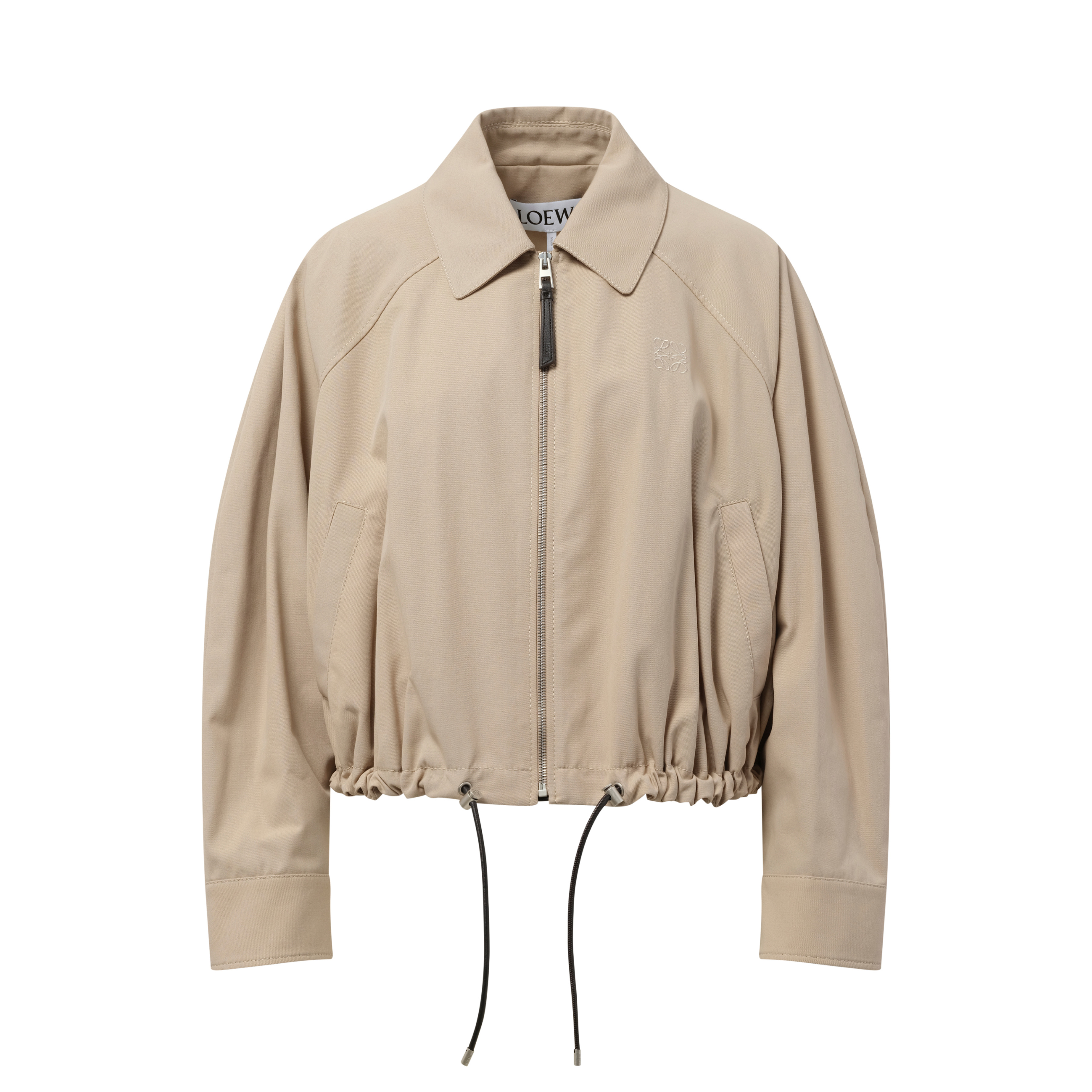 Relaxed Fit Balloon Jacket in Beige - 2