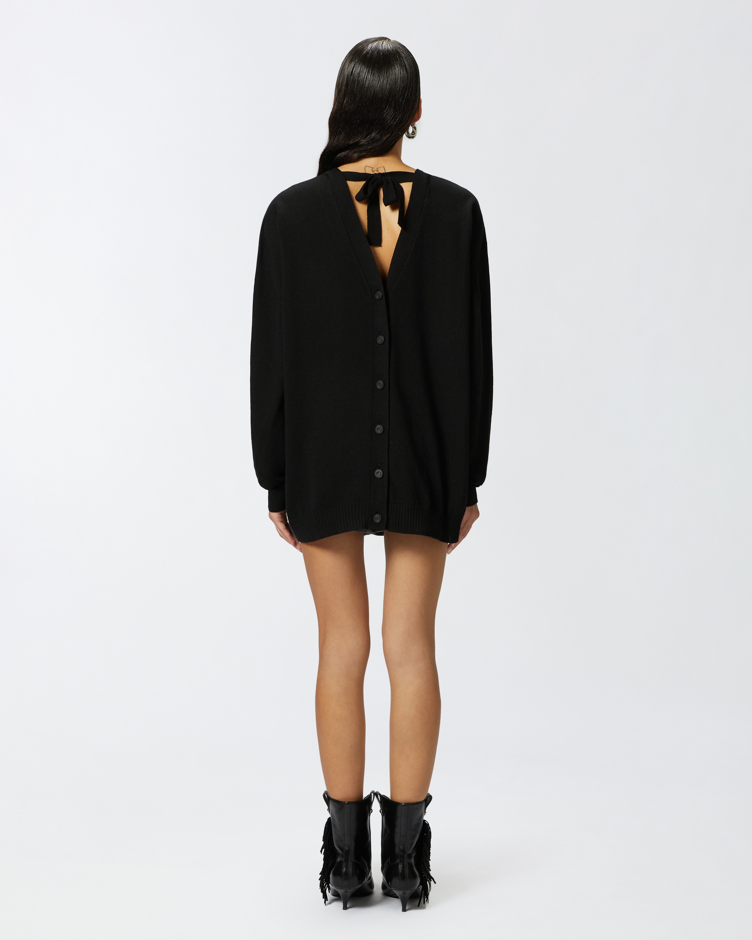 WOOL AND CASHMERE DOUBLE BUTTONED CARDIGAN - 4