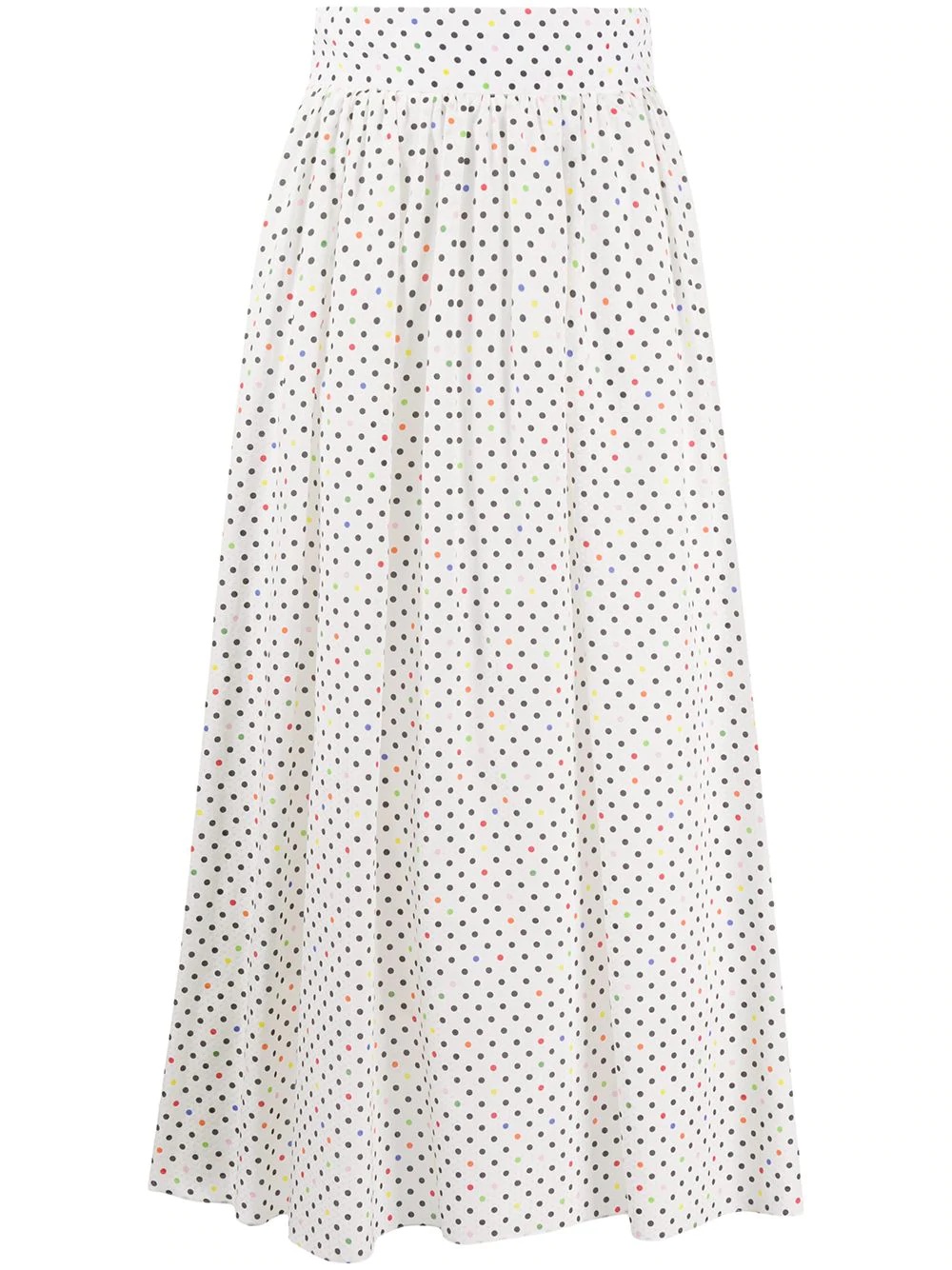 polka dot print pleated skirt - 1