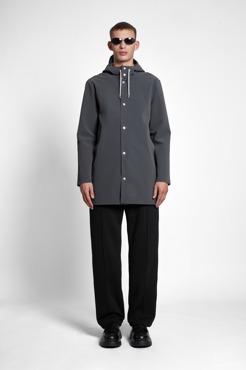 Stockholm Matte Raincoat Charcoal 1