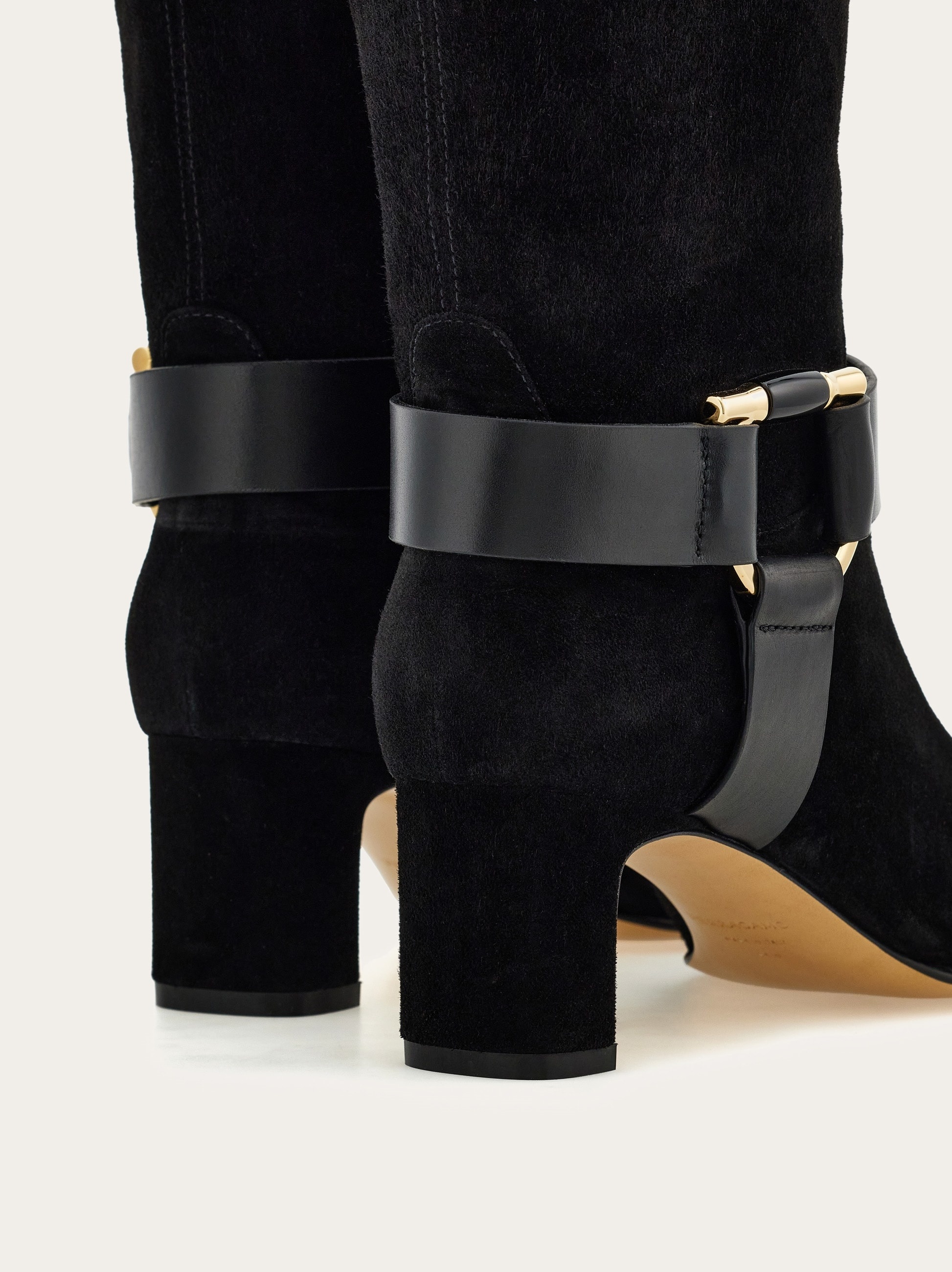 Gancini ornament knee high boot - 8