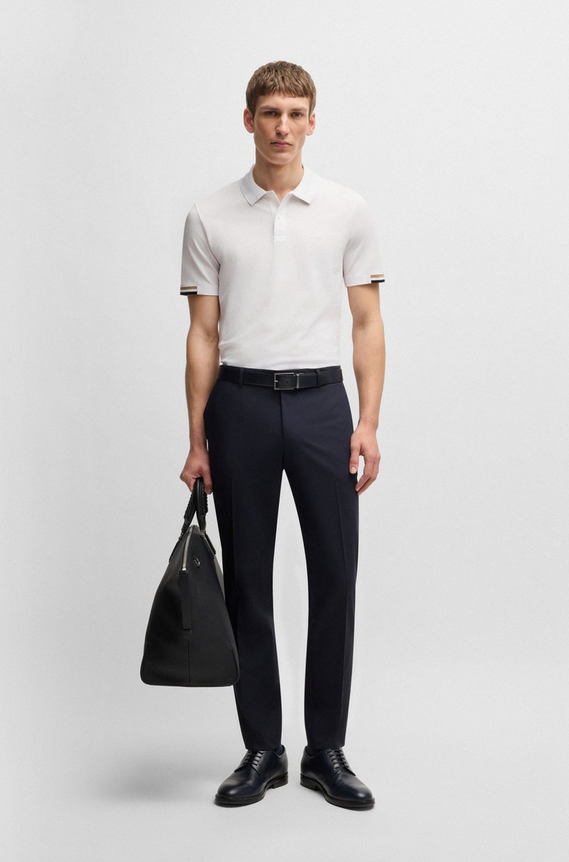 BOSS REGULAR-FIT POLO SHIRT WITH RUBBERIZED LOGO outlook