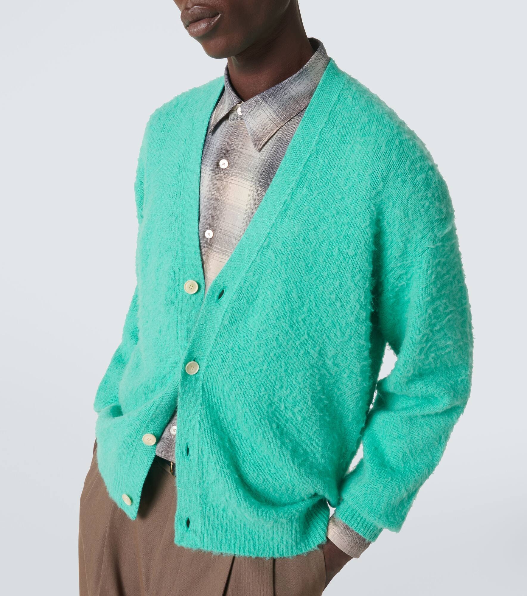 Cashmere, wool, and silk cardigan - 5