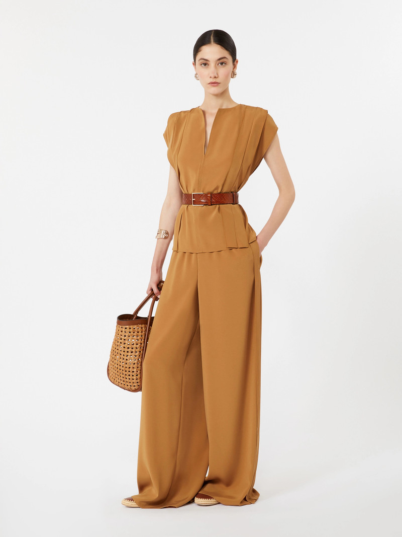 Max Mara ZERO - Envers satin wide trousers - CARAMEL outlook