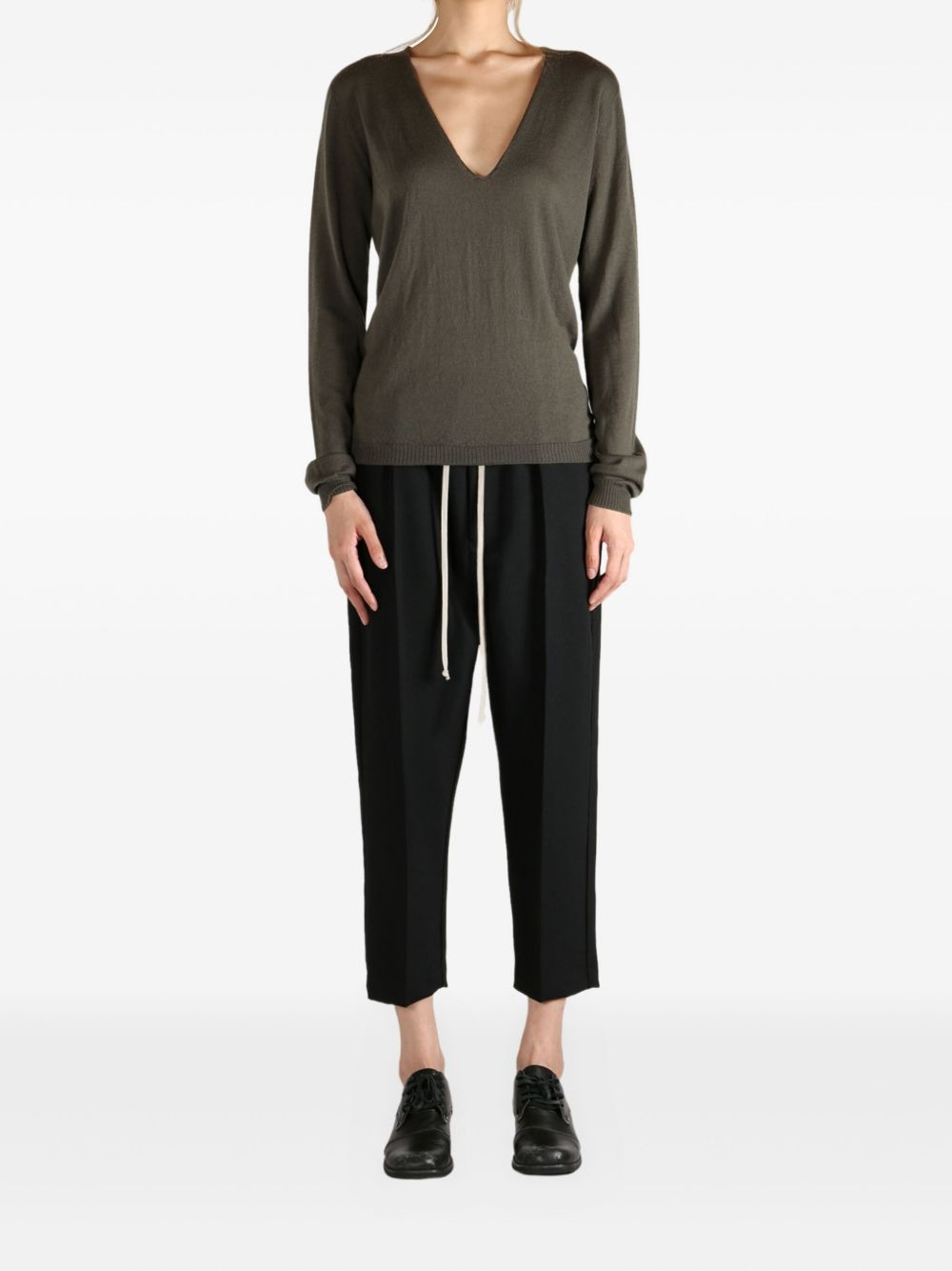 V-neck long-sleeve sweat - 2