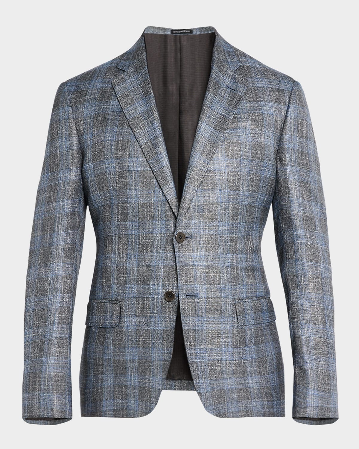 Men's Bamboo Textured Plaid Sport Coat - 1