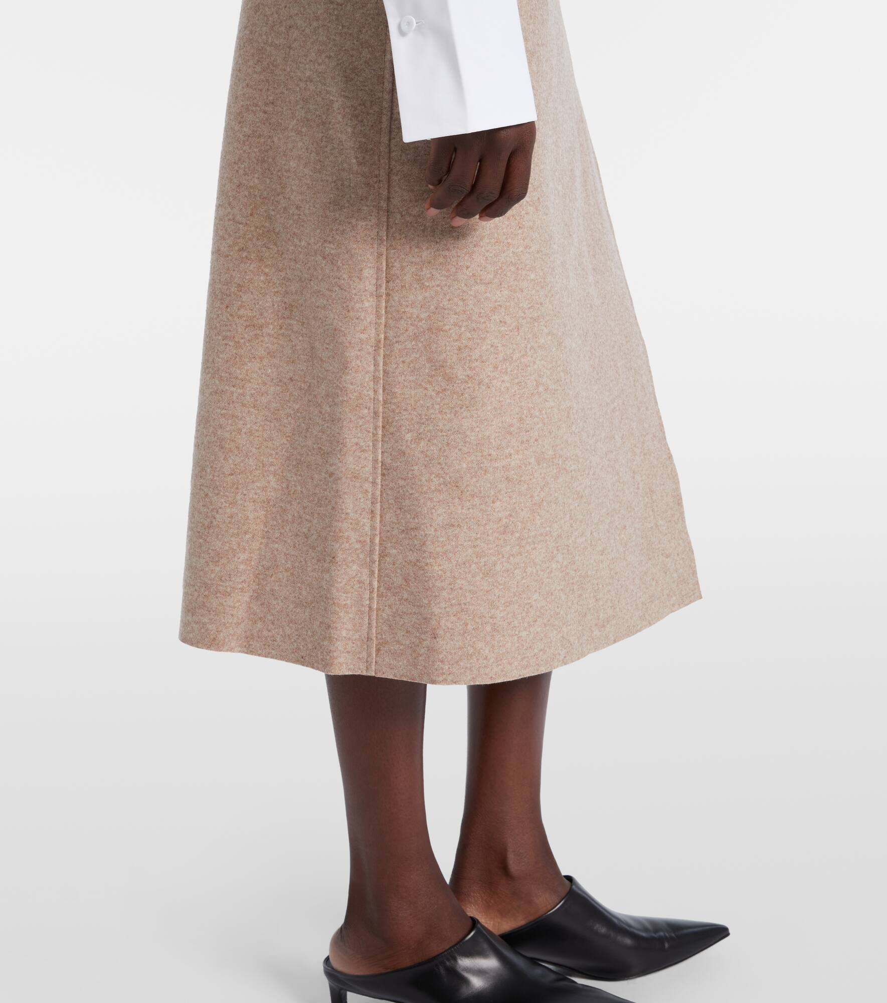Wool-blend midi skirt - 5