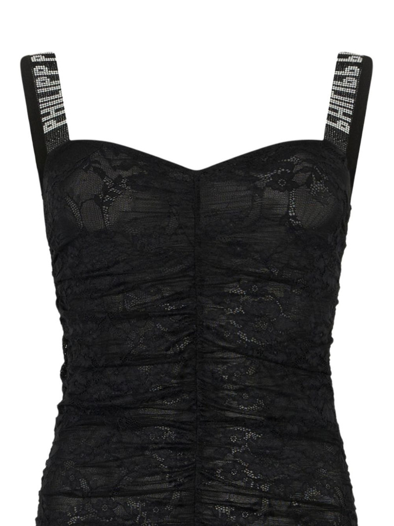 PHILIPP PLEIN Wrinkled lace dress outlook