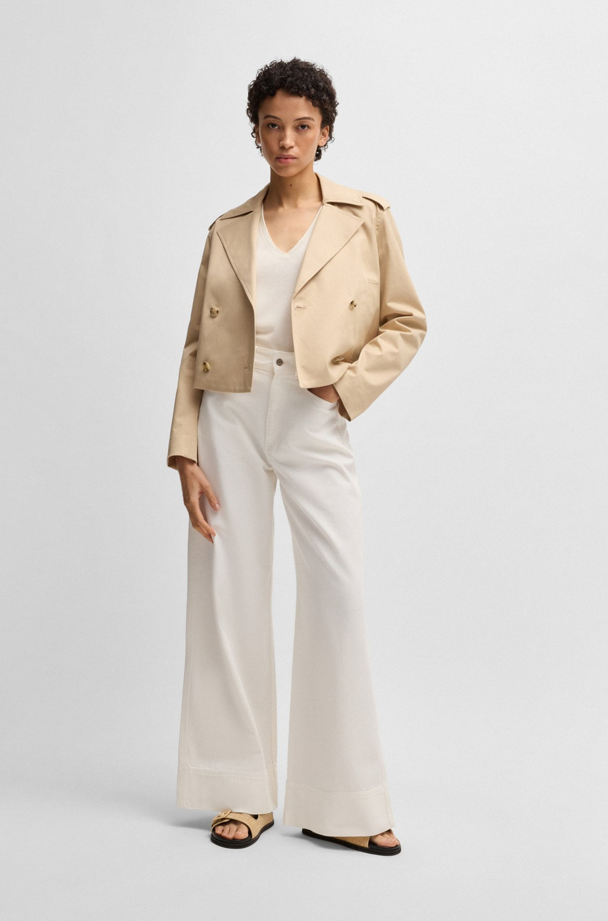 RELAXED-FIT TROUSERS IN COTTON TWILL - 3
