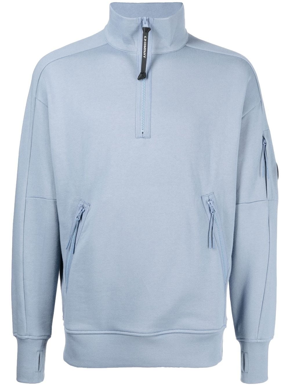 zip-fastening sweatshirt - 1