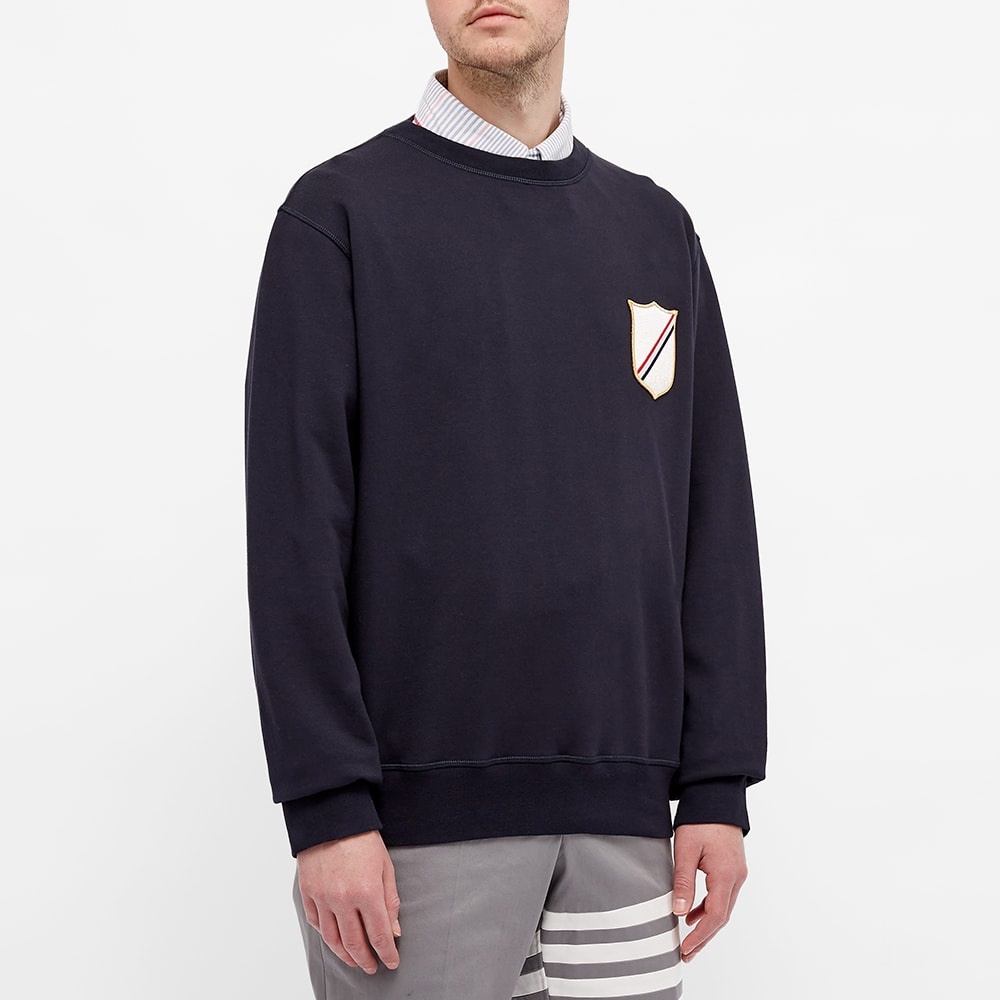 Thom Browne Embroidered Crest Patch Sweat - 4