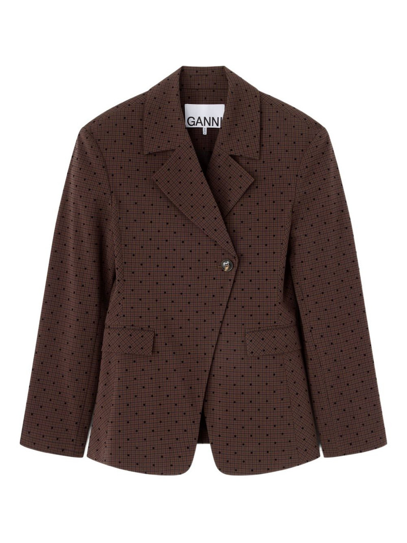 single-breasted polka dot blazer 1