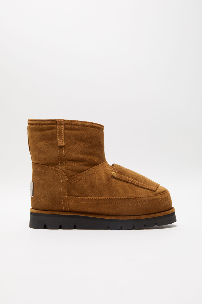 Shearling 가죽 부츠 - 담배 갈색 - 1