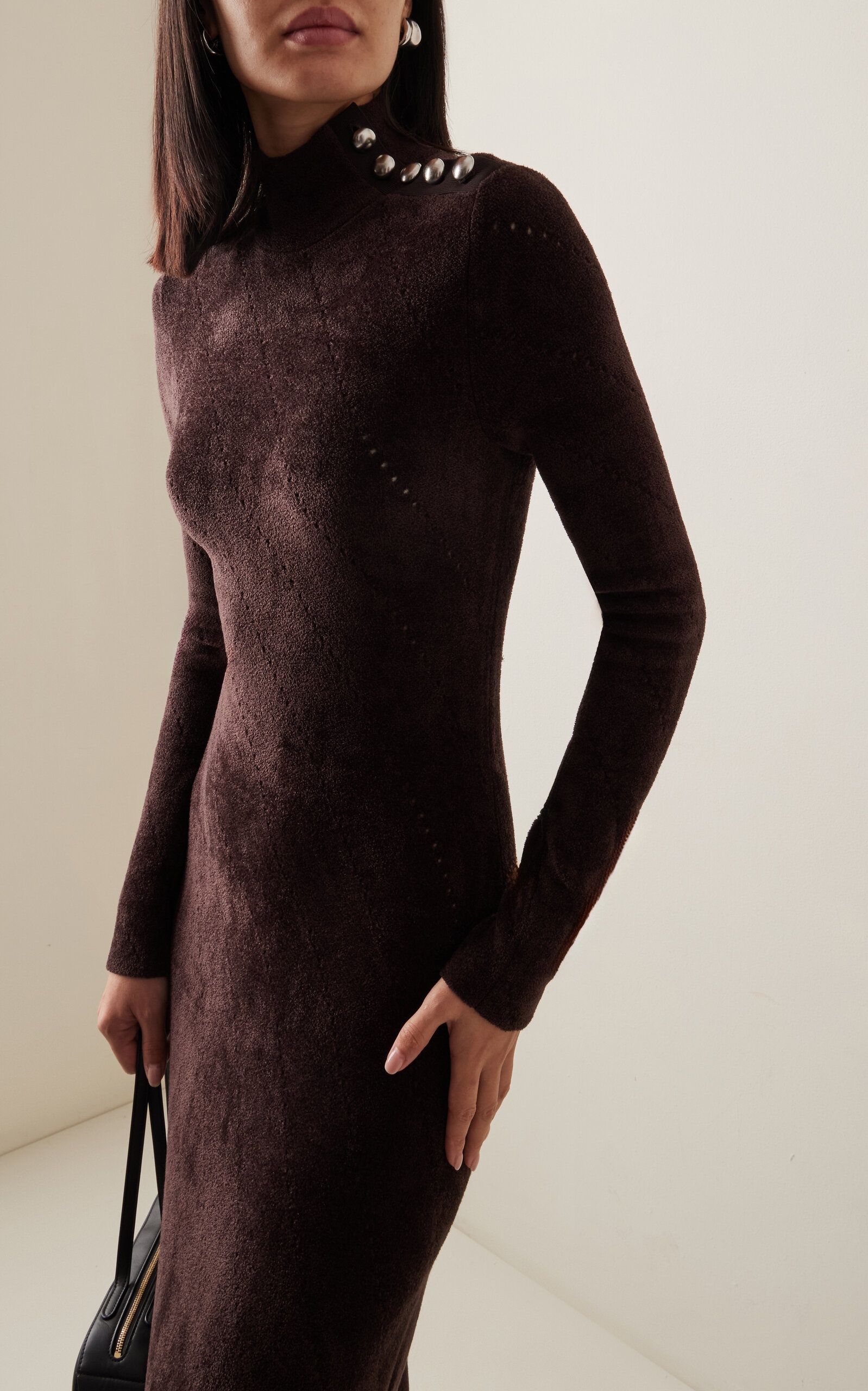 Jude Knit Chenille Midi Dress brown - 3