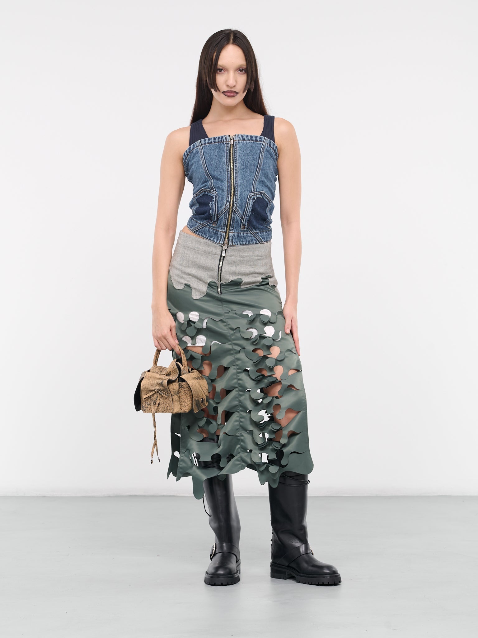 Deconstructed Denim Bustier - 6