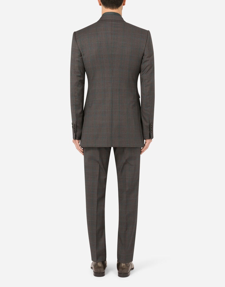 Double-breasted check wool Beat-fit suit - 2