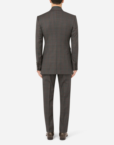 Dolce & Gabbana Double-breasted check wool Beat-fit suit outlook