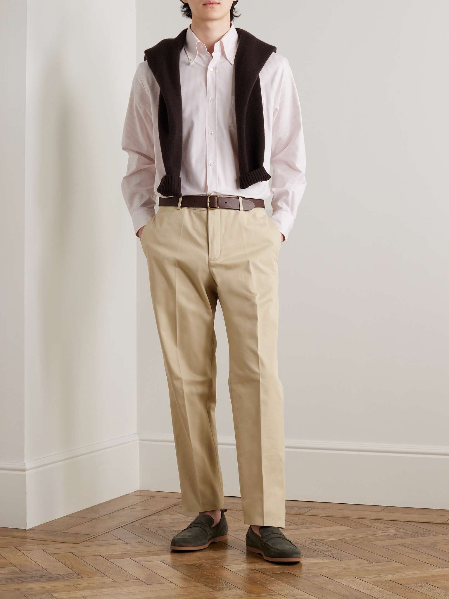 TOM FORD Suede-Trimmed Wool-Blend Half-Zip Sweater | REVERSIBLE