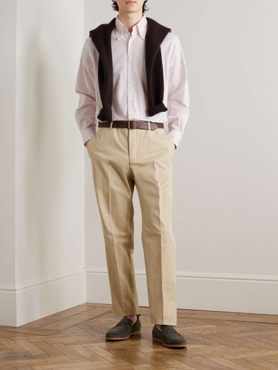 Loro Piana Button-Down Collar Striped Cotton Oxford Shirt outlook