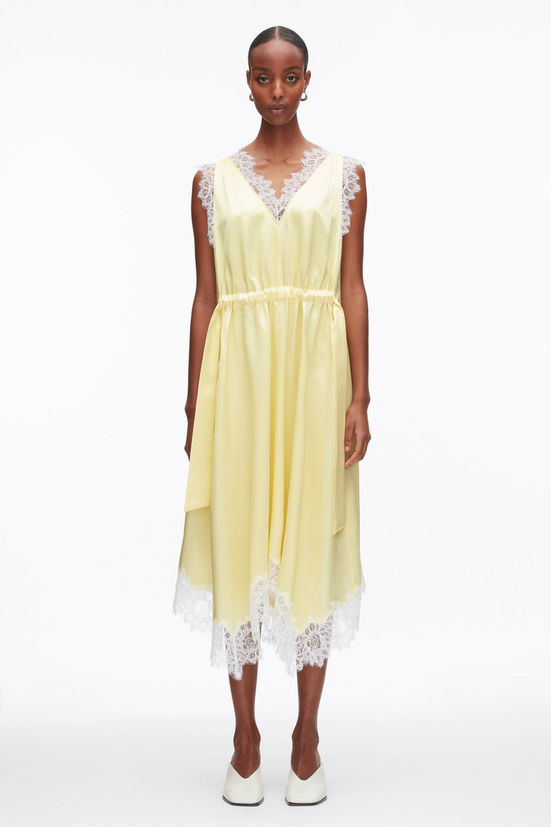 3.1 Phillip Lim V-Neck Midi Dress with Lace Trim outlook