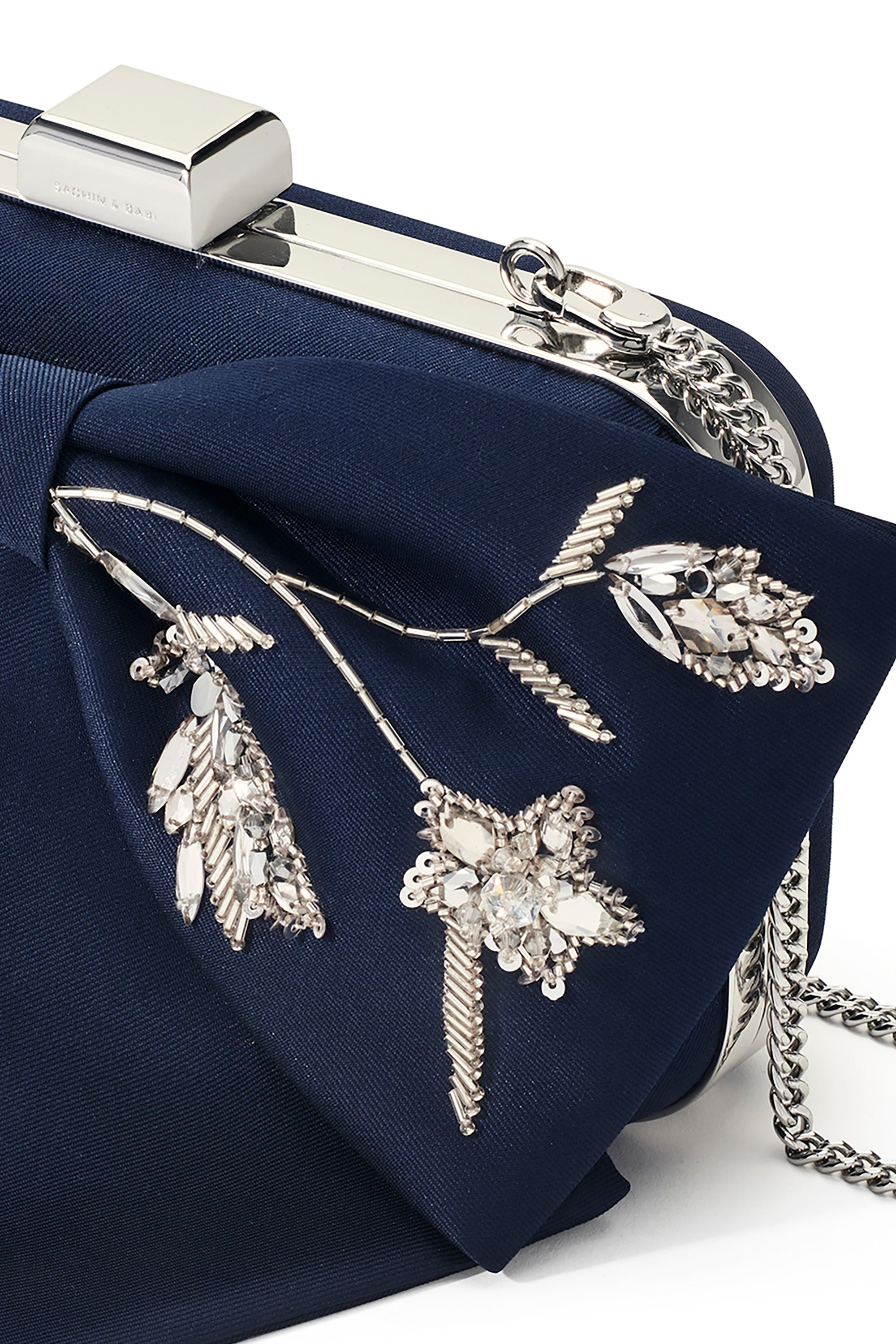 EMBROIDERED CUPIDS CLUTCH - NIGHT SKY - 3