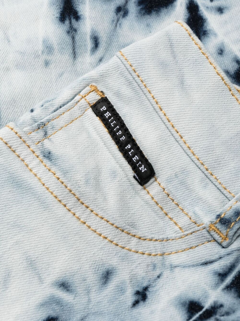 high-waisted acid-wash jeggings 7