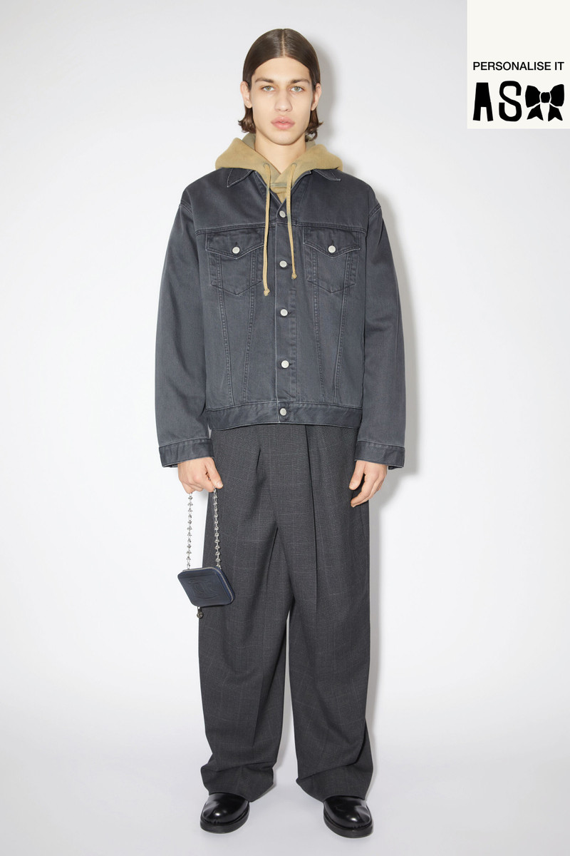 Acne Studios Relaxed fit denim jacket - Dark grey outlook