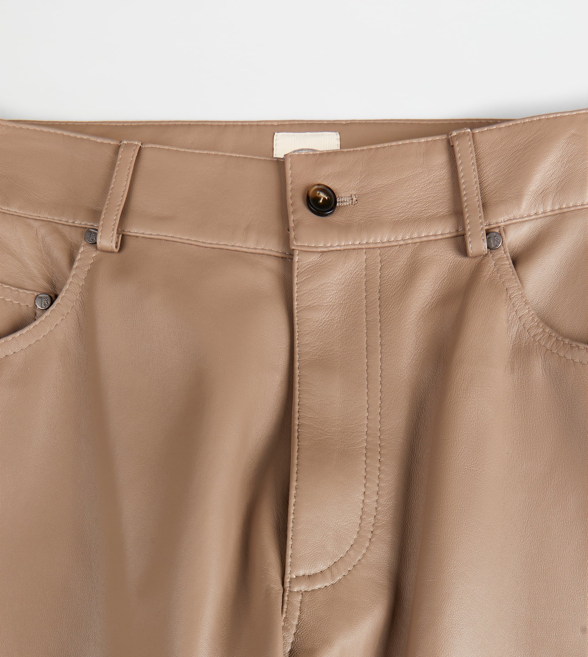 5 POCKET PANTS IN LEATHER - BROWN - 8