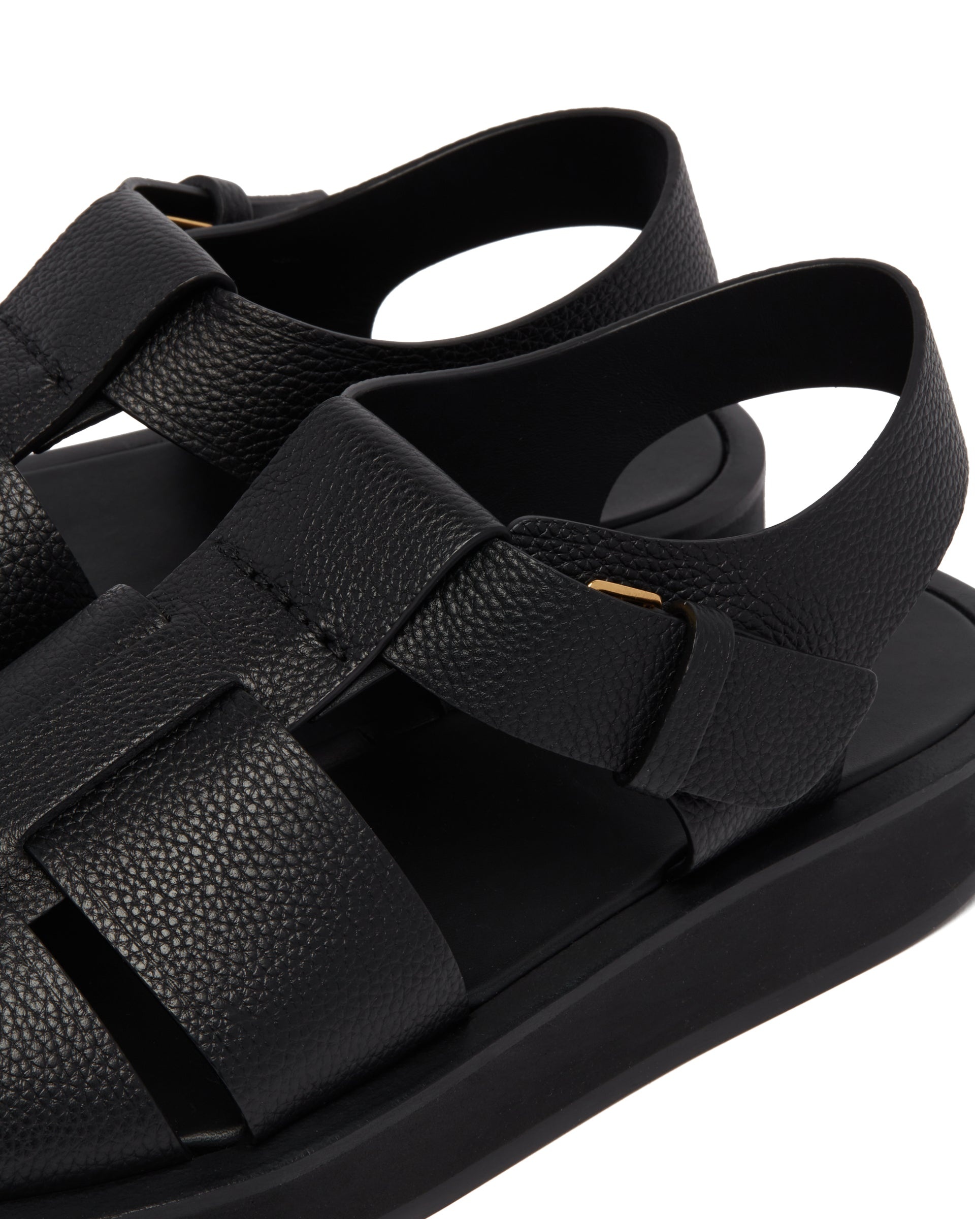 Black Fisherman Sandals - 6
